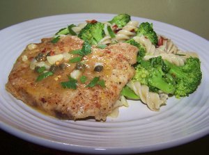 Pork Piccata with Lemon Broccoli Pasta