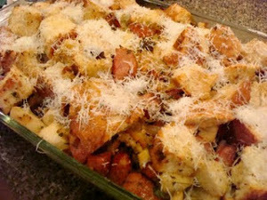 Asiago, Sausage, and Apple Stuffing