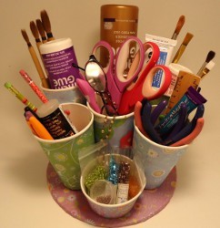 Upcycled Craft Tool Caddy