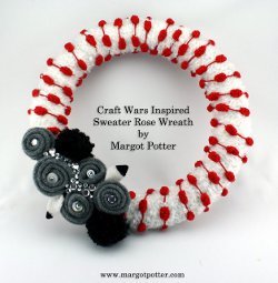 Festive Sweater Rose Wreath Festive Sweater Rose Wreath