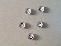 Marble Snowman Magnets