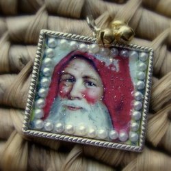 Vintage Father Christmas Pin