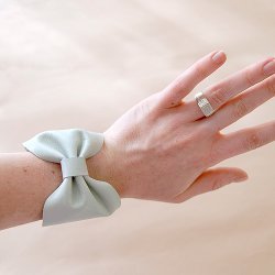 Leather Bow Bracelet