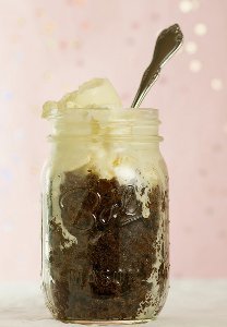 Slow Cooker Brownie Pudding Cake in a Jar