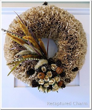 Rustic Coffee Filter Wreath Rustic Coffee Filter Wreath