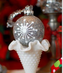 Handmade Glitter Ball Ornament