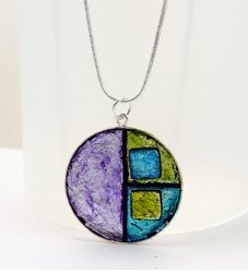 Faux Dichroic Glass Pendant