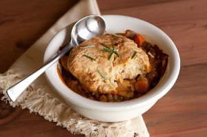 Lentil and Potato Pot Pies with Rosemary Biscuit Crust