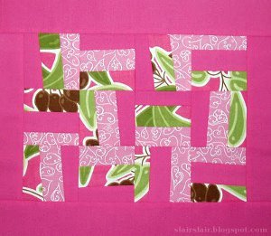 Crooked Rail Fence Quilt Block