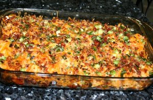 Loaded Potato Buffalo Chicken Casserole Loaded Potato Buffalo Chicken Casserole