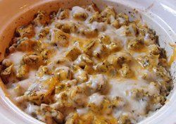 Curried Chicken, Brown Rice, and Lentil Casserole