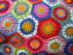 Happy Hexagons Afghan