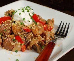 Chicken Hash with Mushrooms