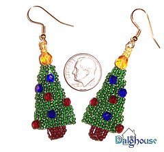Twinkling Christmas Tree Earrings