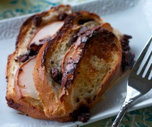 Pear and Chocolate Bread Pudding