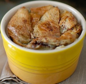 Nutella Croissant Bread Pudding