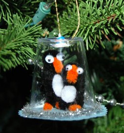 Playful Penguin Snow Globe Ornaments