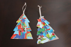 Wrapping Paper Collage Ornament