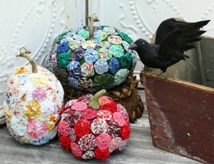 Fabric Yo Yo Pumpkin Craft Fabric Yo Yo Pumpkin Craft