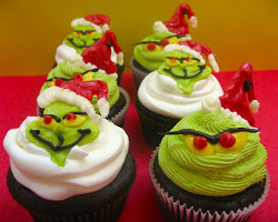 Grumpy Grinch Cupcakes