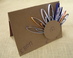Junk Mail Turkey Place Cards