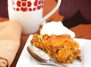 Pumpkin Eggnog Bread Pudding