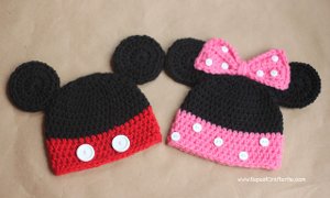 Mickey and Minnie Crochet Hats Mickey and Minnie Crochet Hats