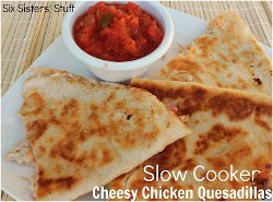 Slow Cooker Cheesy Chicken Quesadillas
