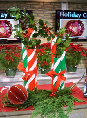 Peppermint Stick Centerpieces Peppermint Stick Centerpieces