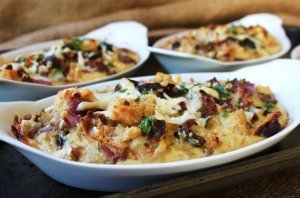 Sausage and Mushroom Strata