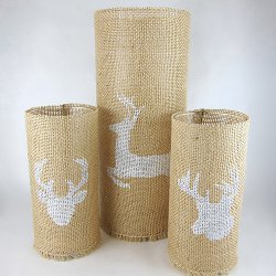 Rustic Burlap Candleholders