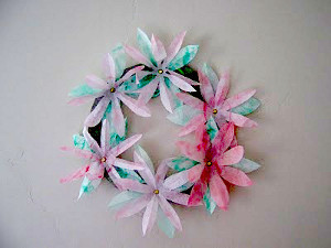 Coffee Filter Kids' Wreath