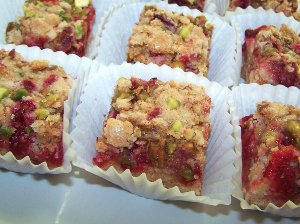 Cranberry Orange Pistachio Bars