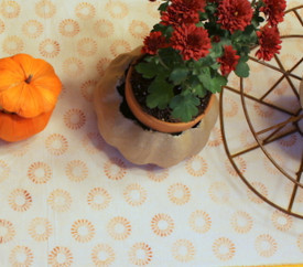 Button Stamp Table Runner