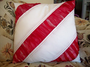 Candy Cane Throw Pillow