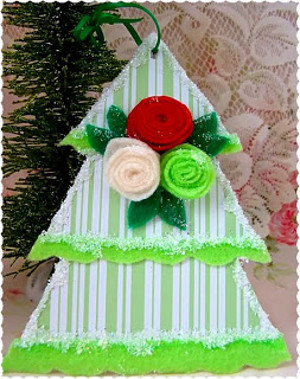 Paper and Felt Tree Ornament