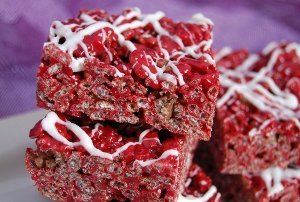 Red Velvet Rice Krispy Treats