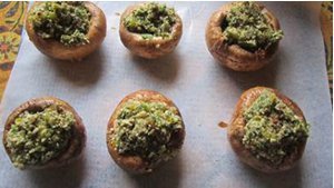 Pecan Stuffed Mushrooms