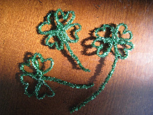 Pipe Cleaner Shamrocks