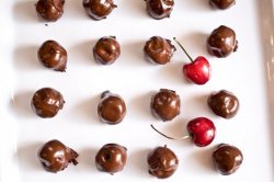 Homemade Bourbon Cherry Cordials