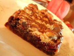 Pistachio and Craisin Brownie Brittle Bars