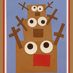 Stacking Shapes Reindeer Craft