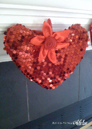 Sequin Heart Stockings