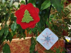 Glitter Square Ornaments