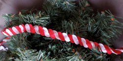 Rick Rack Candy Cane Garland