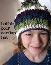 Bobble Poof Earflap Hat