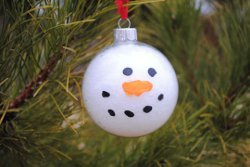 Snowball Snowman Ornament