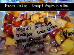 Freezer Cooking: Slow Cooker Veggies in a Bag