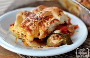 Breadstick and Pizza Casserole