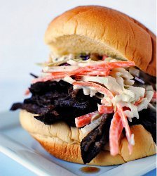 Shredded Beef Sliders with Carrot Apple Slaw